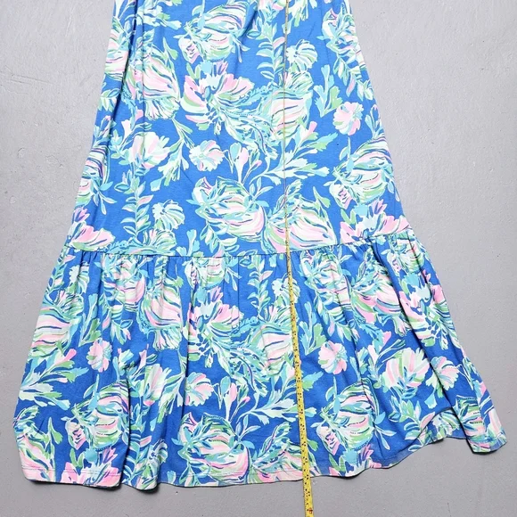 Lilly Pulitzer Blue and Pink Floral Maxi Dress - Picture 9 of 10